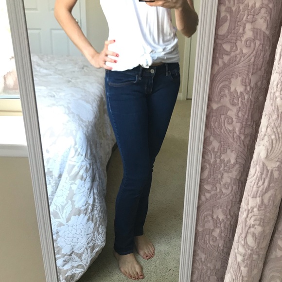 3L Hollister Low Rise Skinny Jeans Dark Blue - Picture 3 of 6